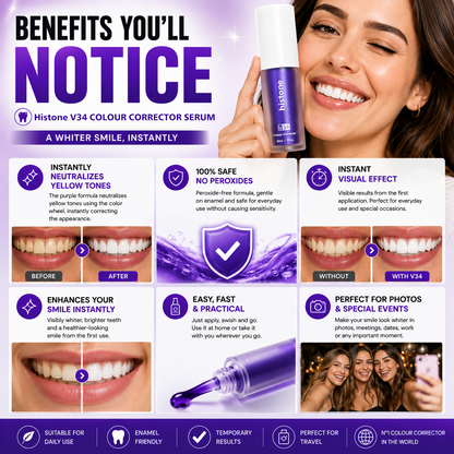 Histone® V34 Colour Corrector Serum – Instantly Brighter-Looking Smile
