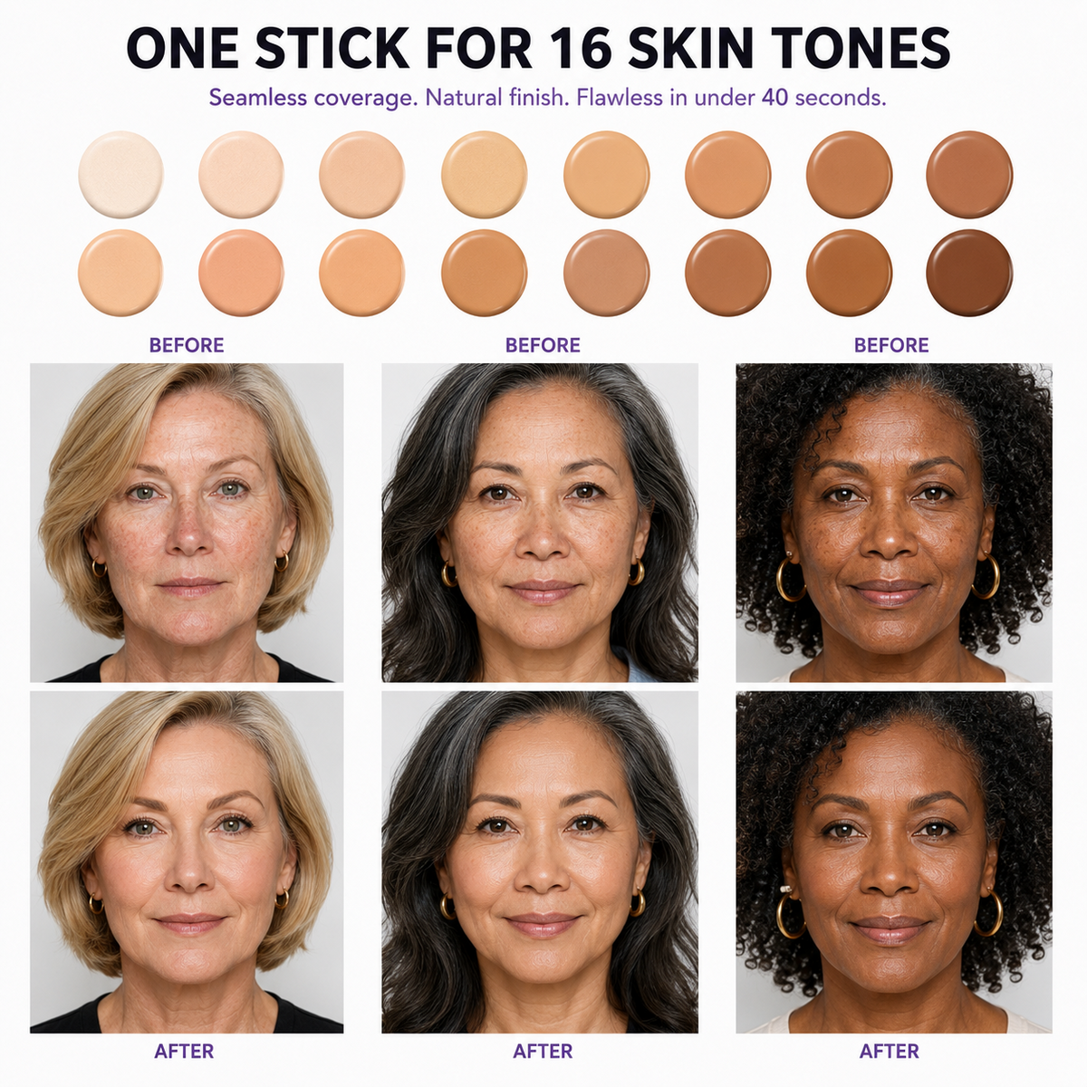 Aurethix®Changing Foundation Stick - The stick that makes mature skin glow again