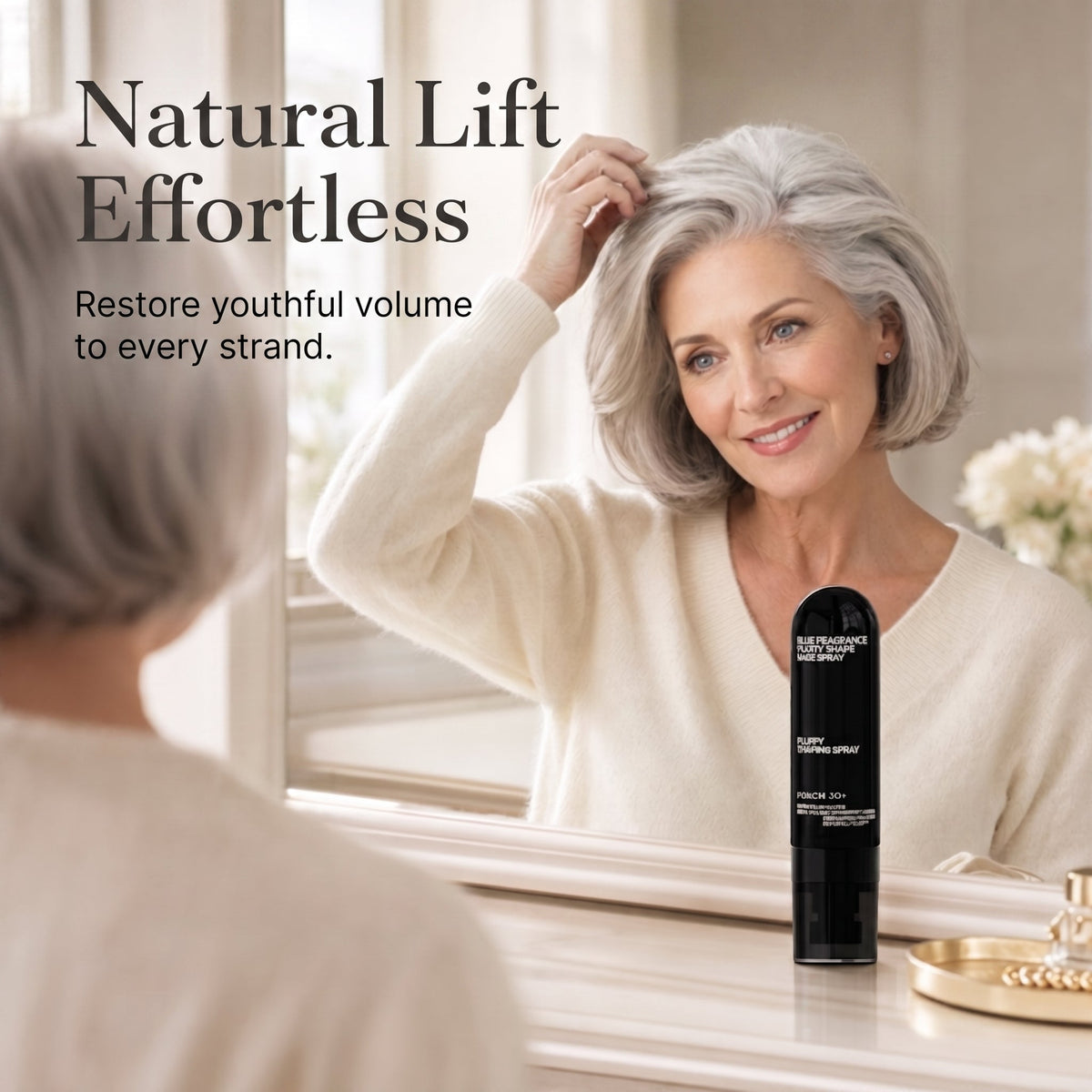 Peach-scented volumizing & setting spray