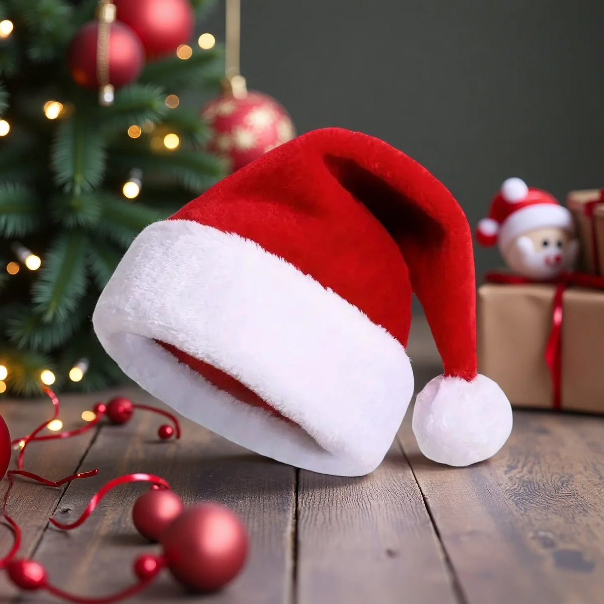 Fleece-Lined Christmas Hat